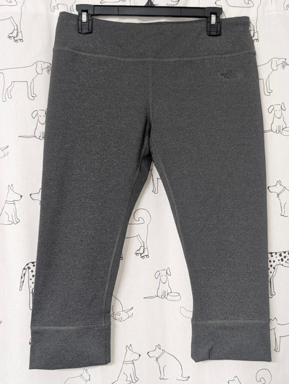The North Face Womens Capri Yoga Leggings Athletic Large Heather Gray Sportswear - Picture 1 of 5